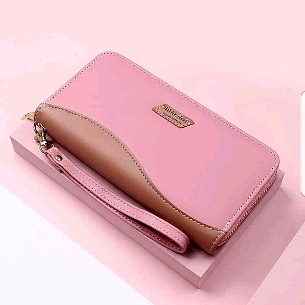 Chic Pink and Tan Women's Wallet